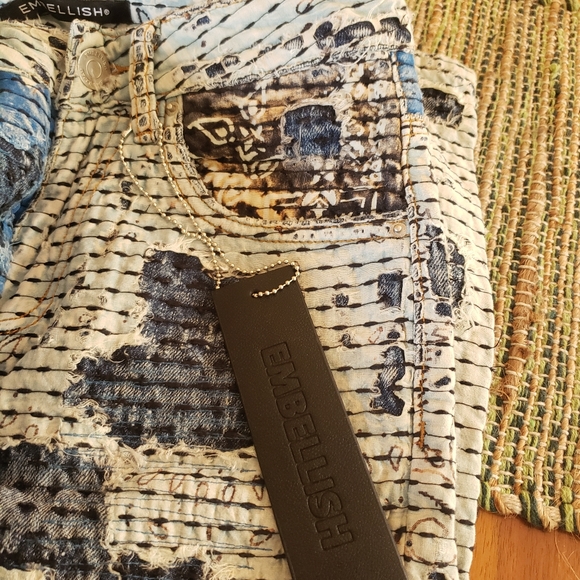 Mens Embellish Denim Jeans 28 NWT $245 retail - Picture 7 of 10